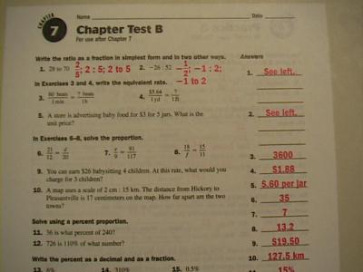 Holt mathematics course 1 homework and practice workbook answers