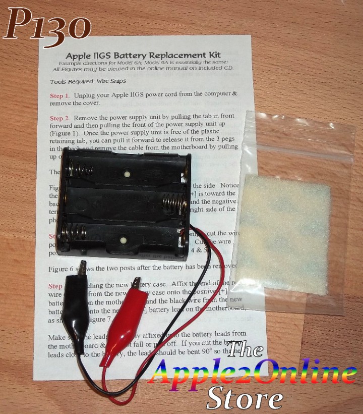 1/2AA Battery & Holder Apple IIGS ROM 0/1 Battery Replacement Kit No Soldering 