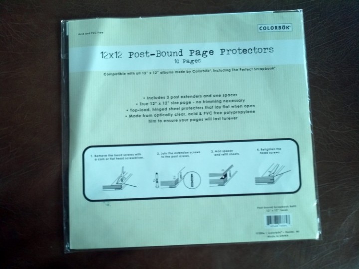 Colorbok Top-Loading Page Protectors 12X12 10/Pkg-W/3 Post Extenders &  Spacer