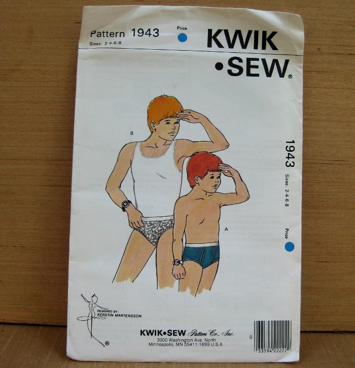Kwik Sewing Pattern 422 Men's Underwear, Briefs, Shorts, Size 28-34, Uncut,  Vintage 1994