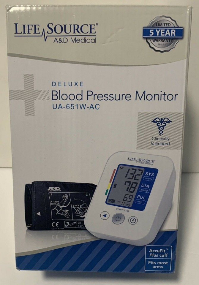 A&D Medical Blood Pressure Monitor with AccuFit Plus Cuff