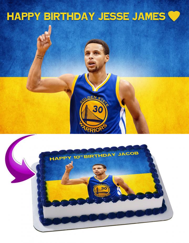 stephen curry jersey cake