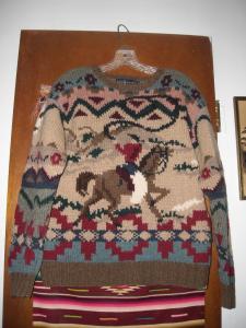 eBlueJay: Mens Vintage Ralph Lauren Cowboy on Horse Western Sweater M Hand  Knit