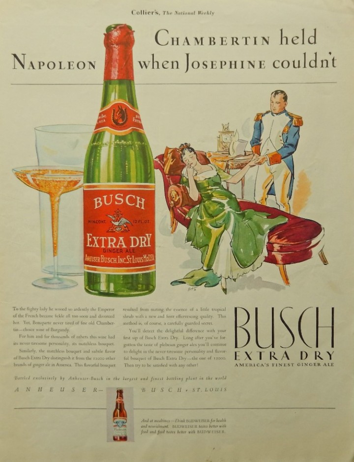 eBlueJay: Busch Ginger Ale 1931 original advertisment. print art. Color ...