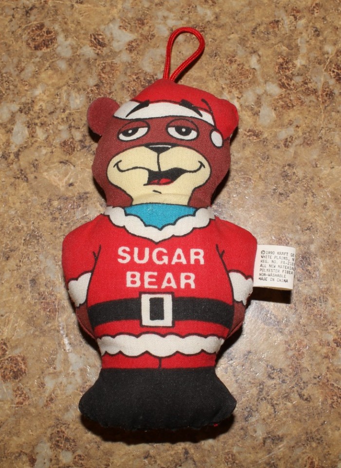 eBlueJay: Super Sugar Crisp Cereal Sugar Bear Promo Plush Christmas  Ornament Figure 1990