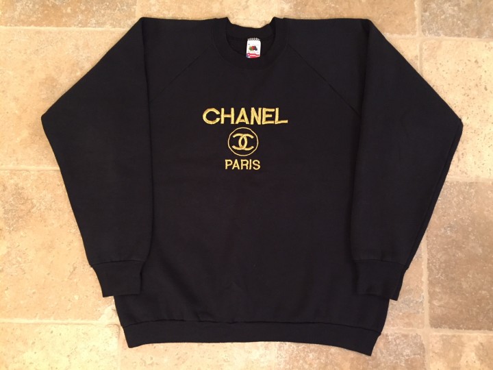 Chanel Sweatshirt Mens XL Black