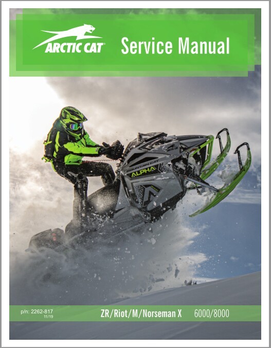 2019 Arctic Cat ZR XF M Pantera Norseman 6000 8000 2-Stroke Service Manual CD 