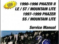 Mountain Lite Service Manual on a CD 1990-1999 Yamaha PZ480 Phazer II LE ST SS 