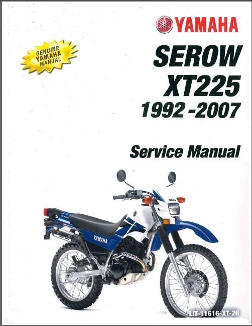 eBlueJay: 1992-2007 YAMAHA XT225 Serow Service, Repair Manual on a